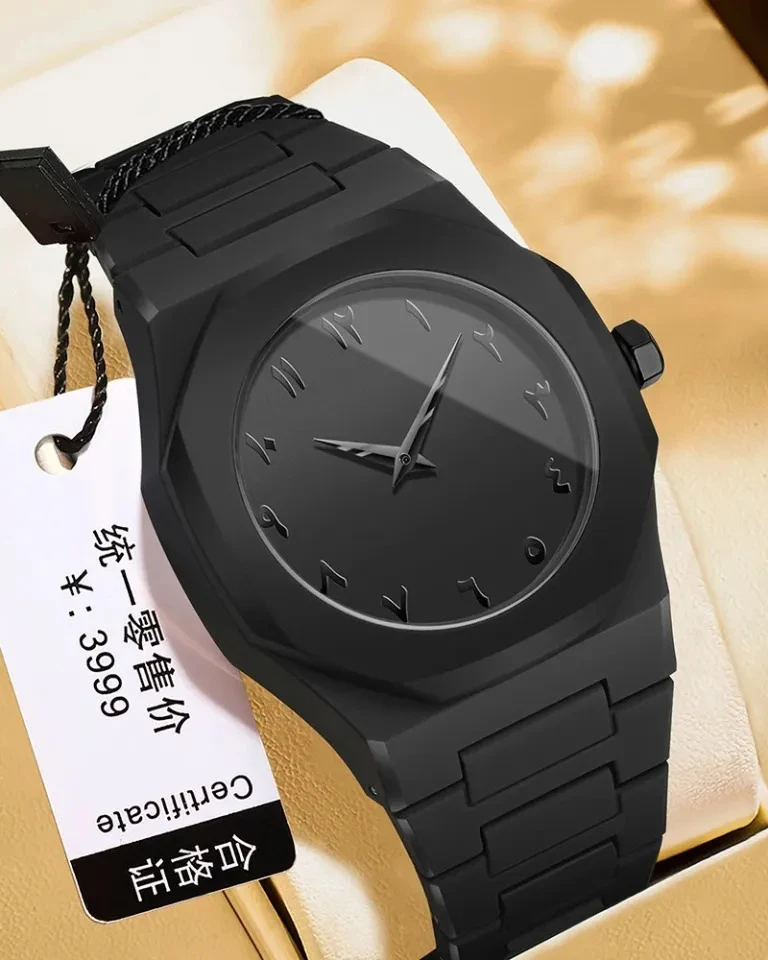 Arabic Zenith Poly-Fiber – Ultra-Light Stealth Black Arabic Numeral Watch