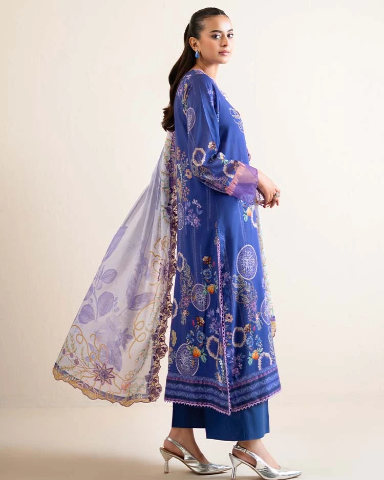 Pakistani Hania by Binaas Unstitched – Royal Indigo Dream