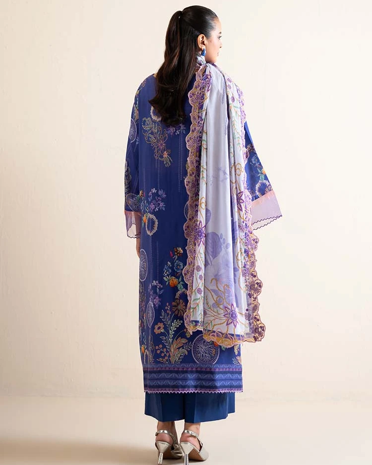 Pakistani Hania by Binaas Unstitched – Royal Indigo Dream