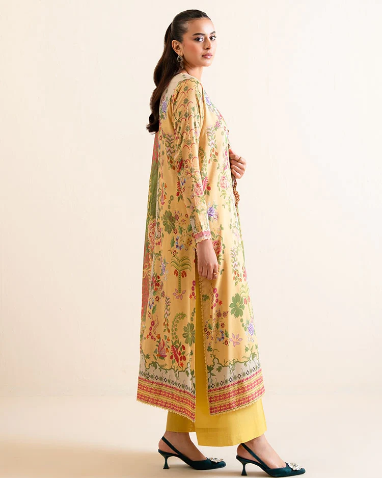 Pakistani Hania by Binaas Unstitched – Citrine Garden Grace