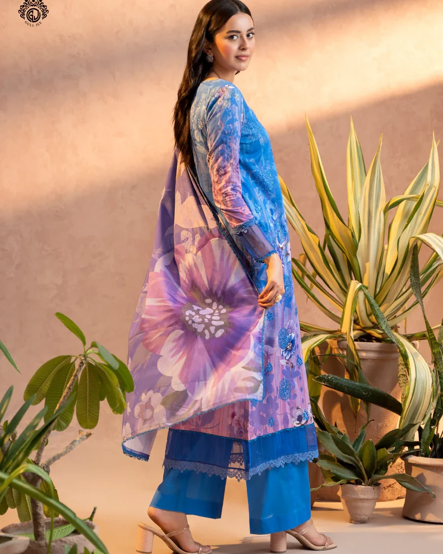 Pakistani Gullbano by Gull Jee Unstitched – Azure Mystic Bloom