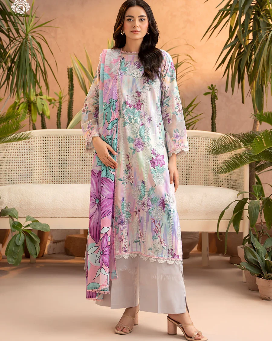 Pakistani Gullbano by Gull Jee Unstitched – Pastel Orchid Breeze