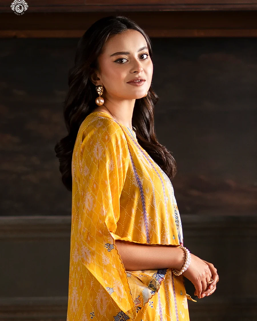 Pakistani Sorrel by Gull Jee Unstitched – Mustard Yellow