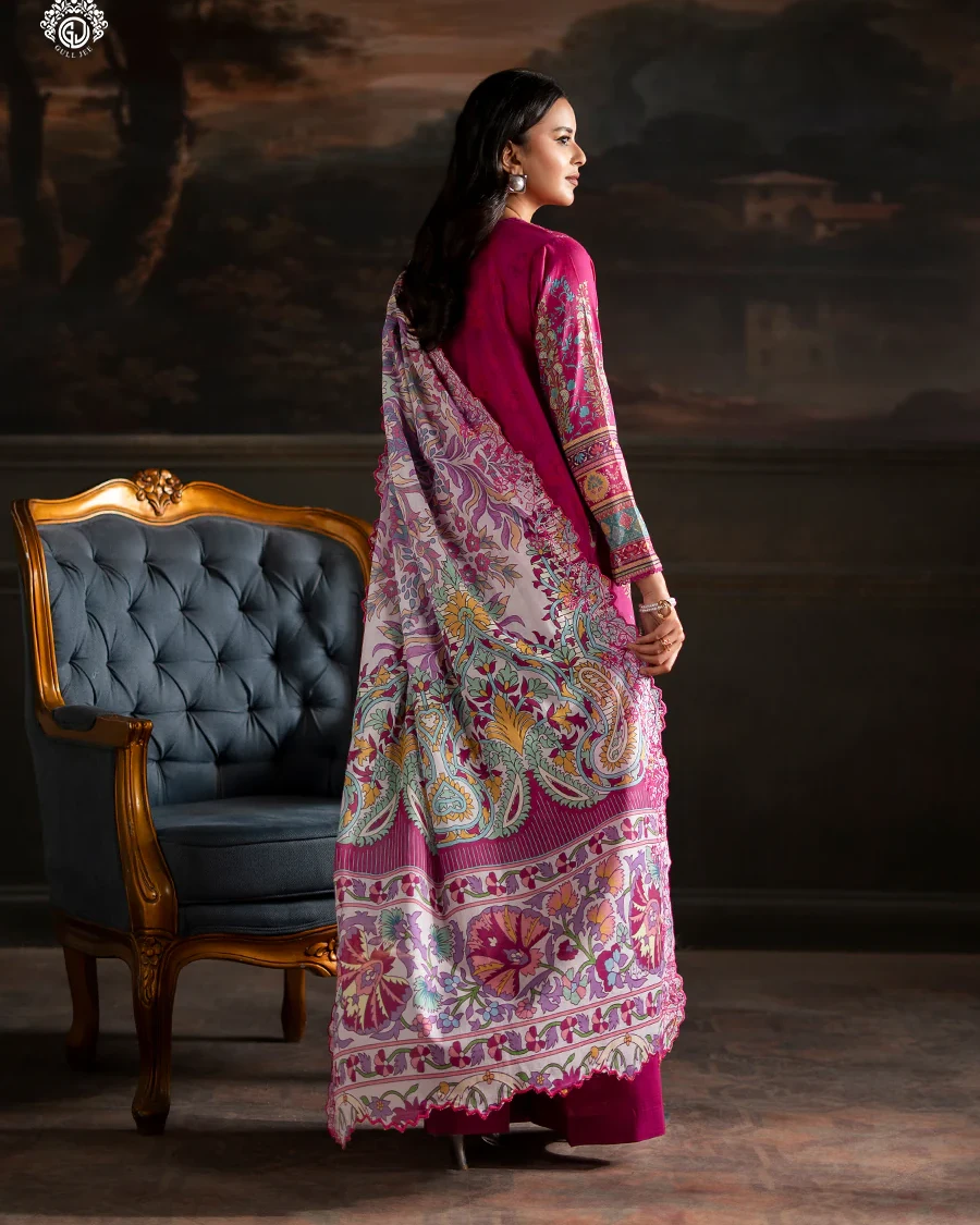 Pakistani Sorrel by Gull Jee Unstitched – Magenta Heritage Bloom