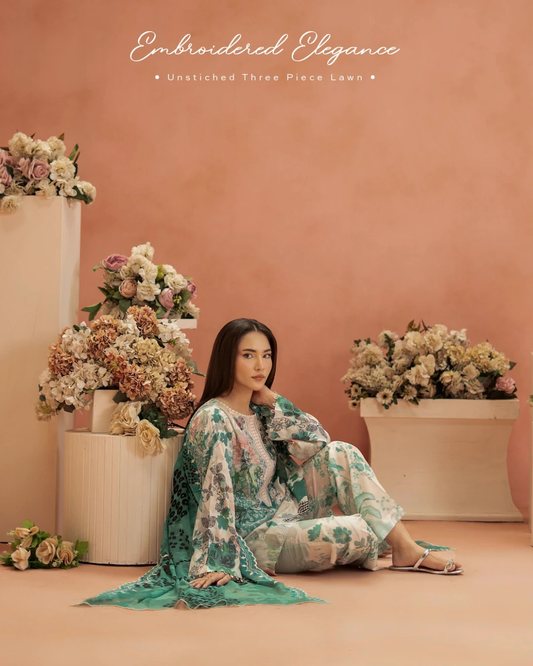Pakistani Ziva by Gull Jee Unstitched – Teal Blossom Edition