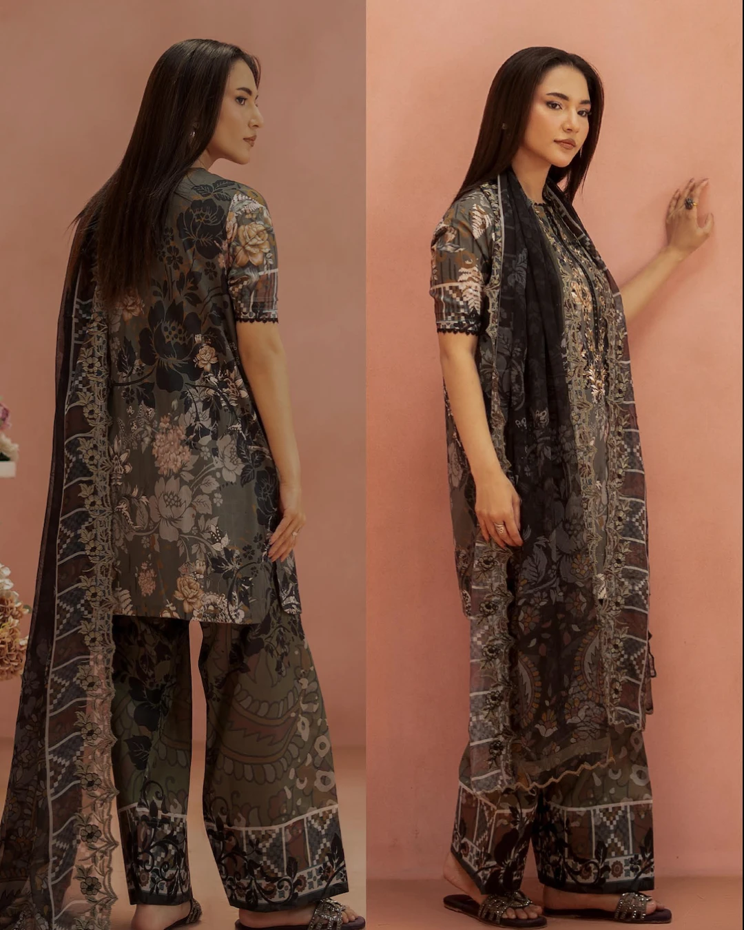 Pakistani Ziva Gull Jee Unstitched – Azure Botanical Edition