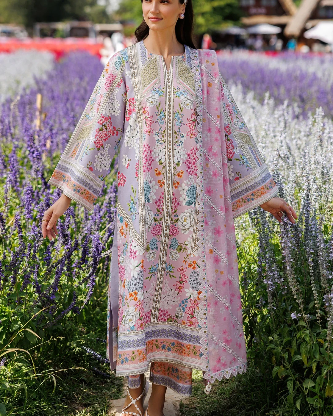 Pakistani Jasmine Unstitched Lawn – Rosewood Garden Edition