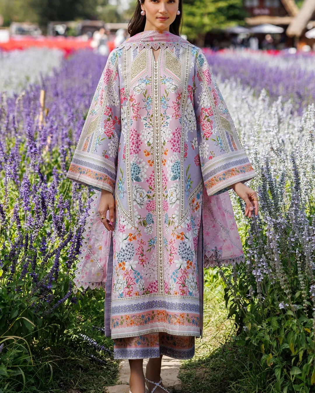 Pakistani Jasmine Unstitched Lawn – Rosewood Garden Edition