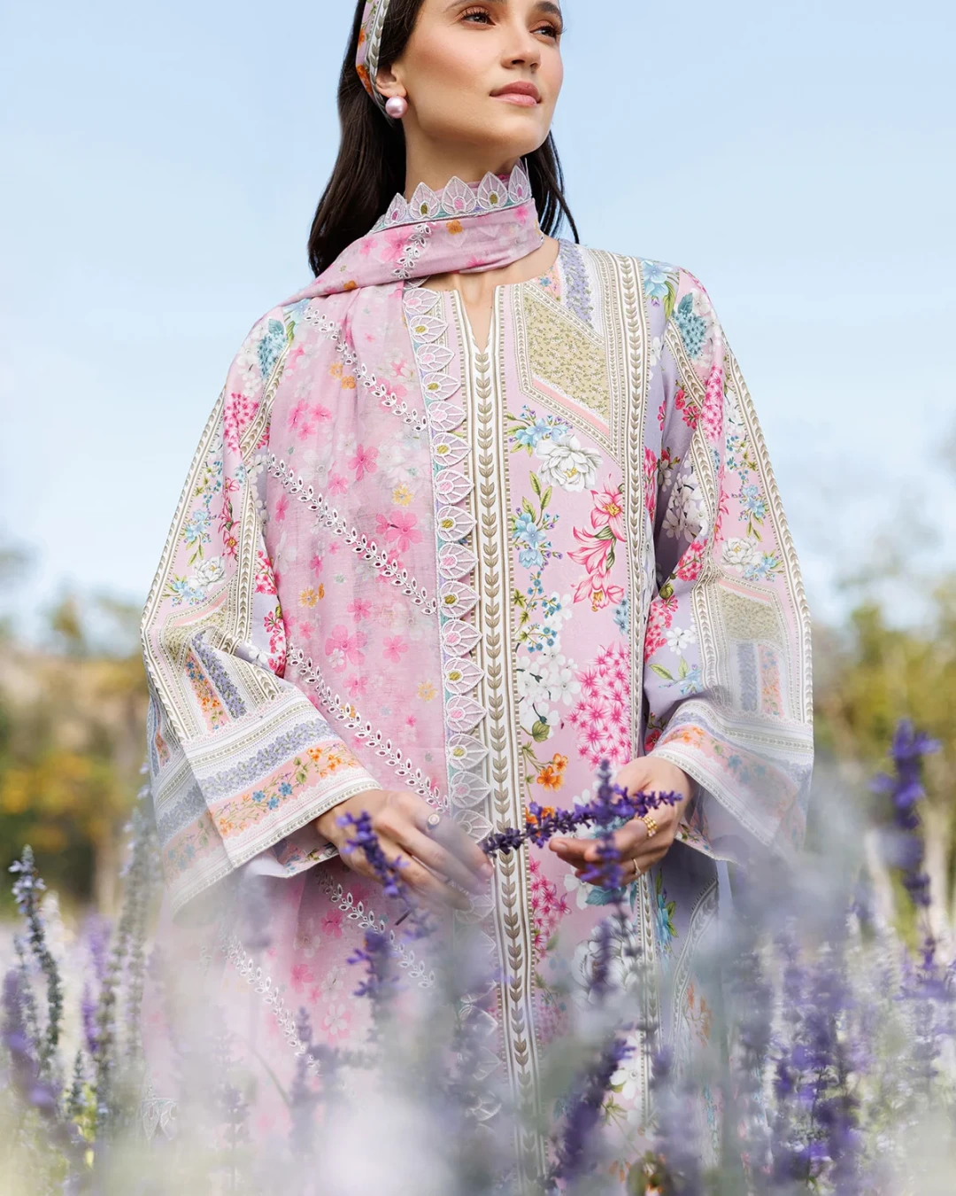 Pakistani Jasmine Unstitched Lawn – Rosewood Garden Edition