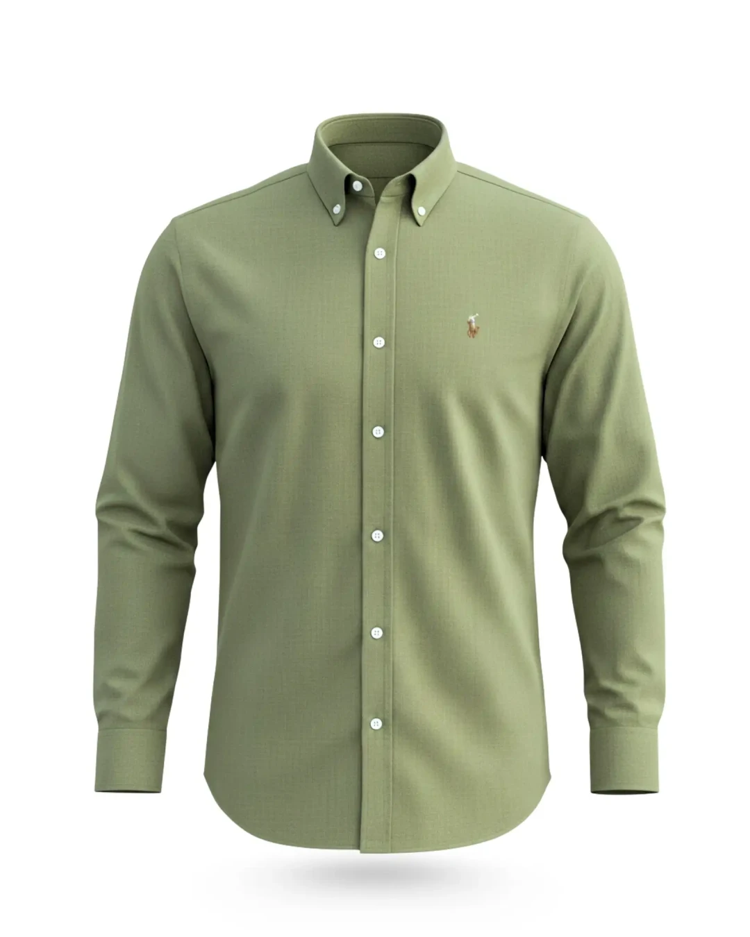 Premium Oxford Cotton Shirt in Solid Olive