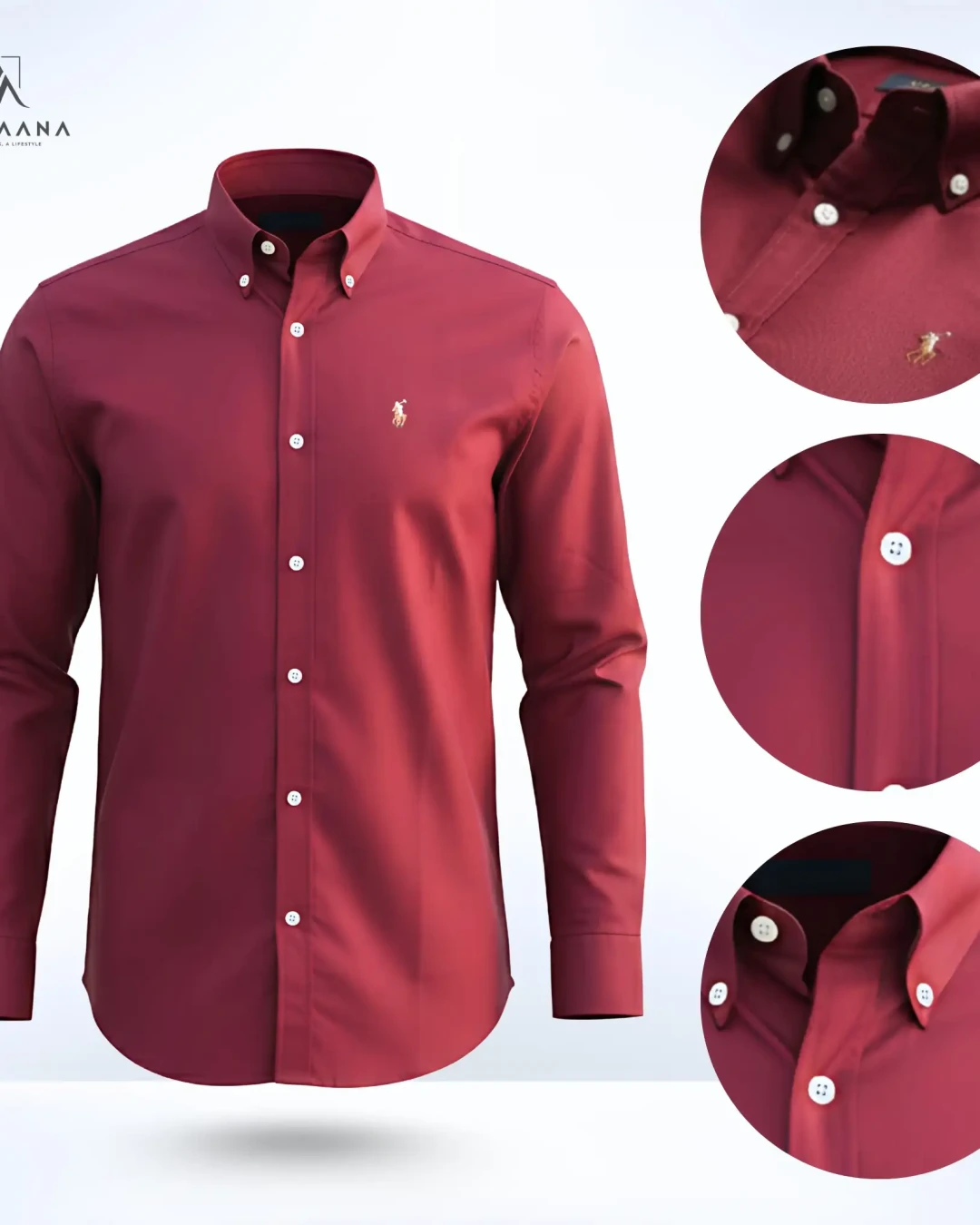 Premium Oxford Cotton Solid Maroon
