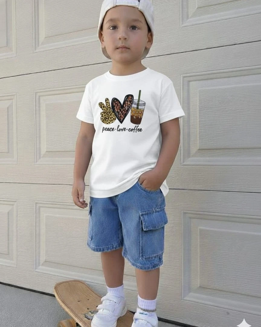 Premium Quality Denim Pants and T-Shirt Set for Kids-1064
