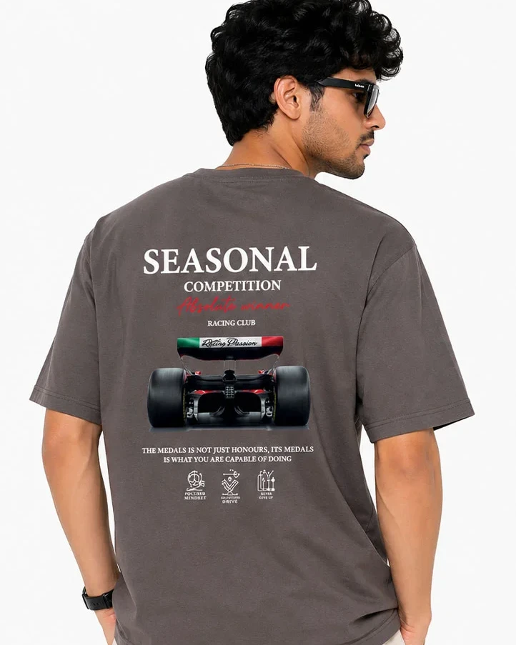 Racing Mindset — Designer Dual Print Drop Shoulder Tee