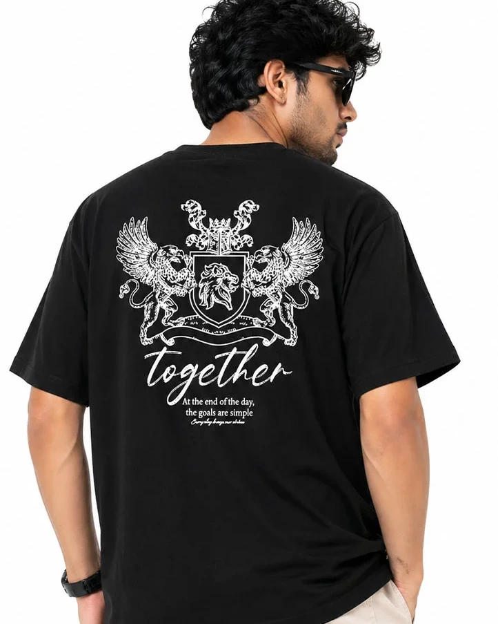 Together — Royal Crest Designer Drop Shoulder Tee