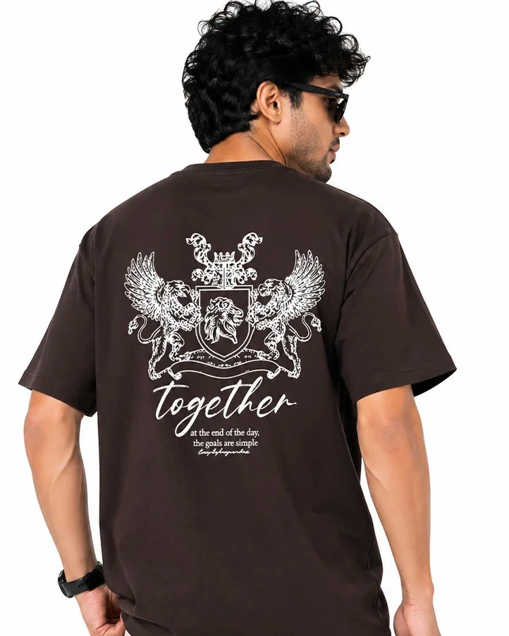Together — Royal Crest Designer Drop Shoulder Tee