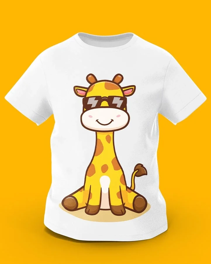 GoofyGiraffe “Cool Giraffe” Sunglasses Style Kids TEE