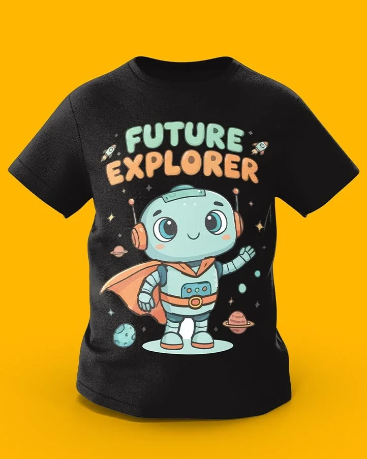 GoofyGiraffe “Galactic Robot” Future Explorer Kids TEE