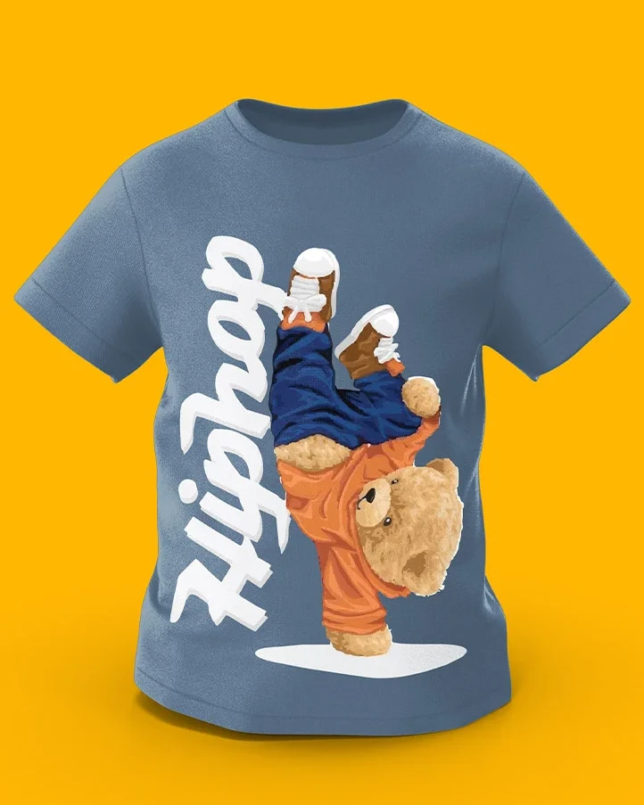 GoofyGiraffe “Hiphop Bear” Street Style Kids TEE