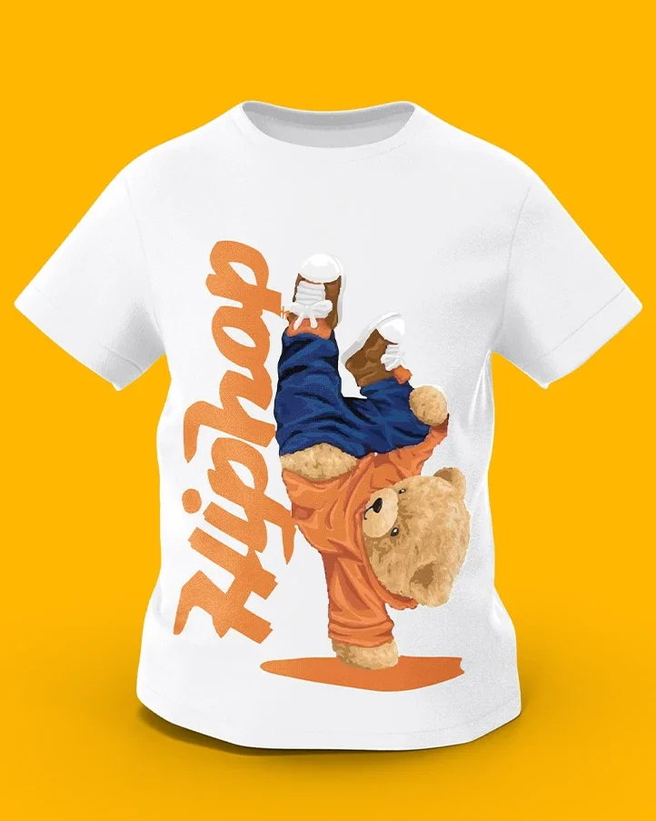 GoofyGiraffe “Hiphop Bear” Street Style Kids TEE