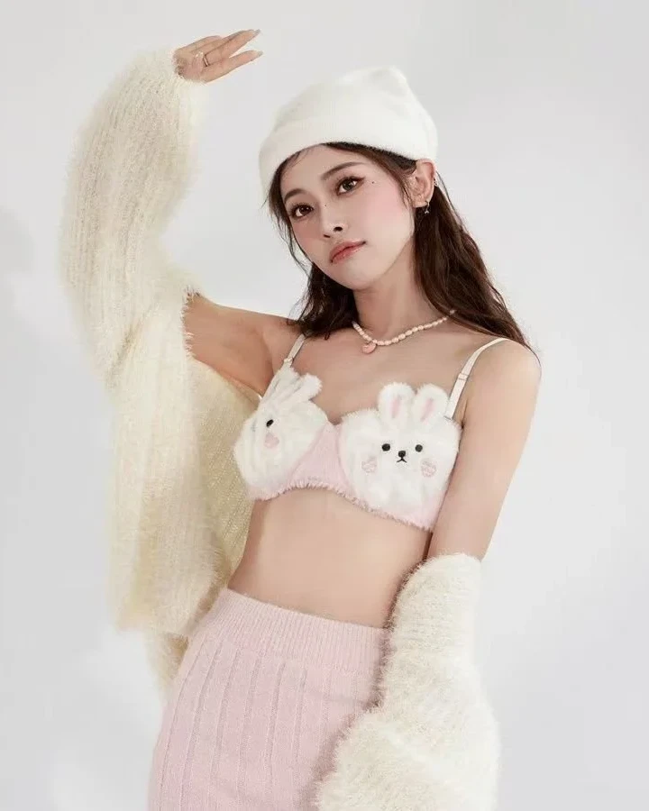 Cute Bunny Bra Panty Set in classic