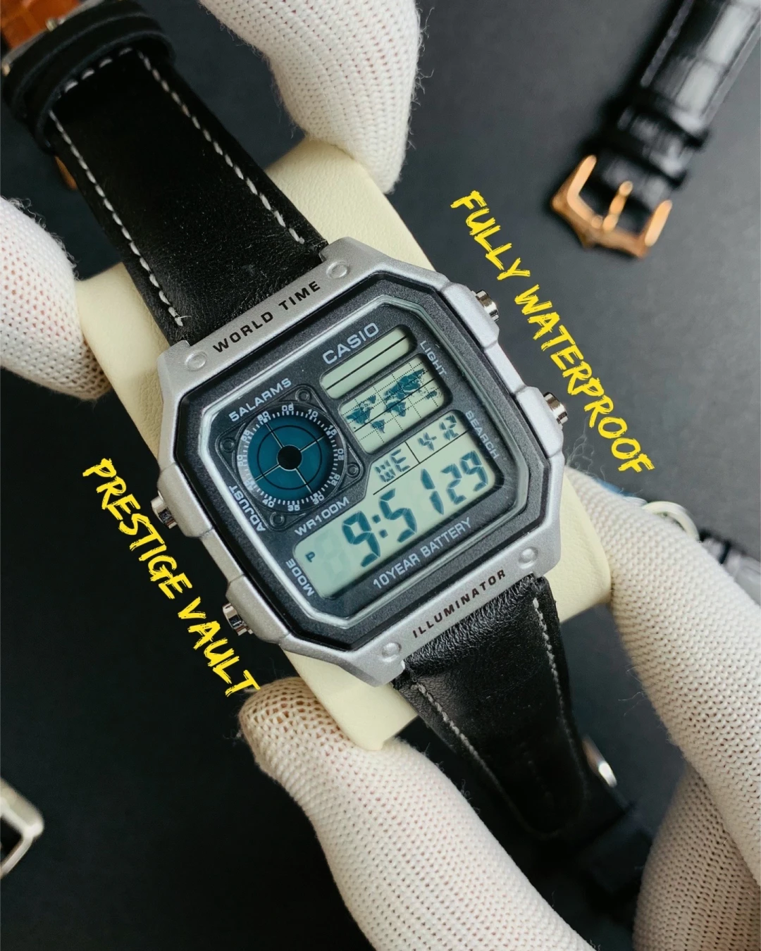 CASIO World Timer Silver With Black