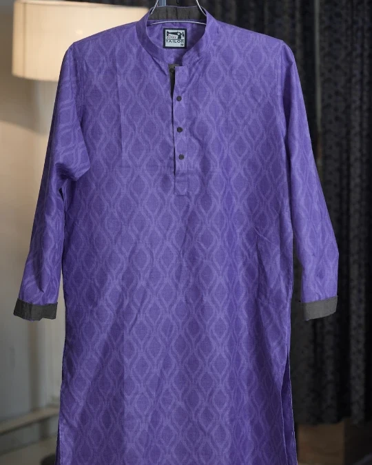 Royal Purple Jacquard Panjabi