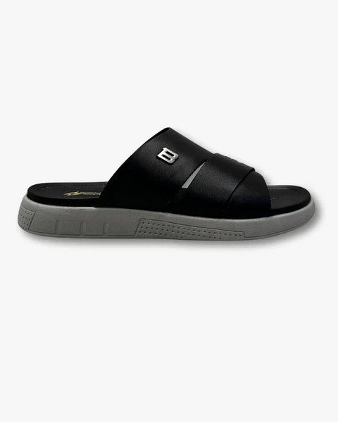 Bowling Booster Leather Sandal-Black