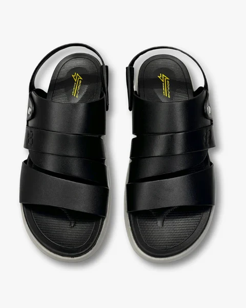 Bowling Booster Leather Sandal-1-Black
