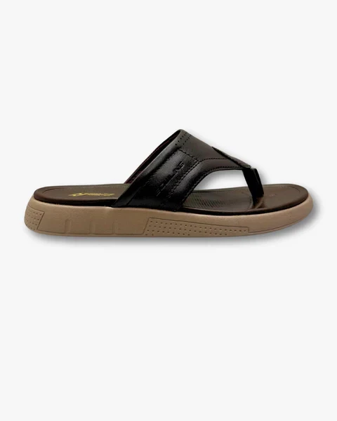 Bowling Booster Leather Sandal Coffee