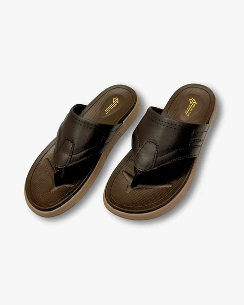 Bowling Booster Leather Sandal Coffee