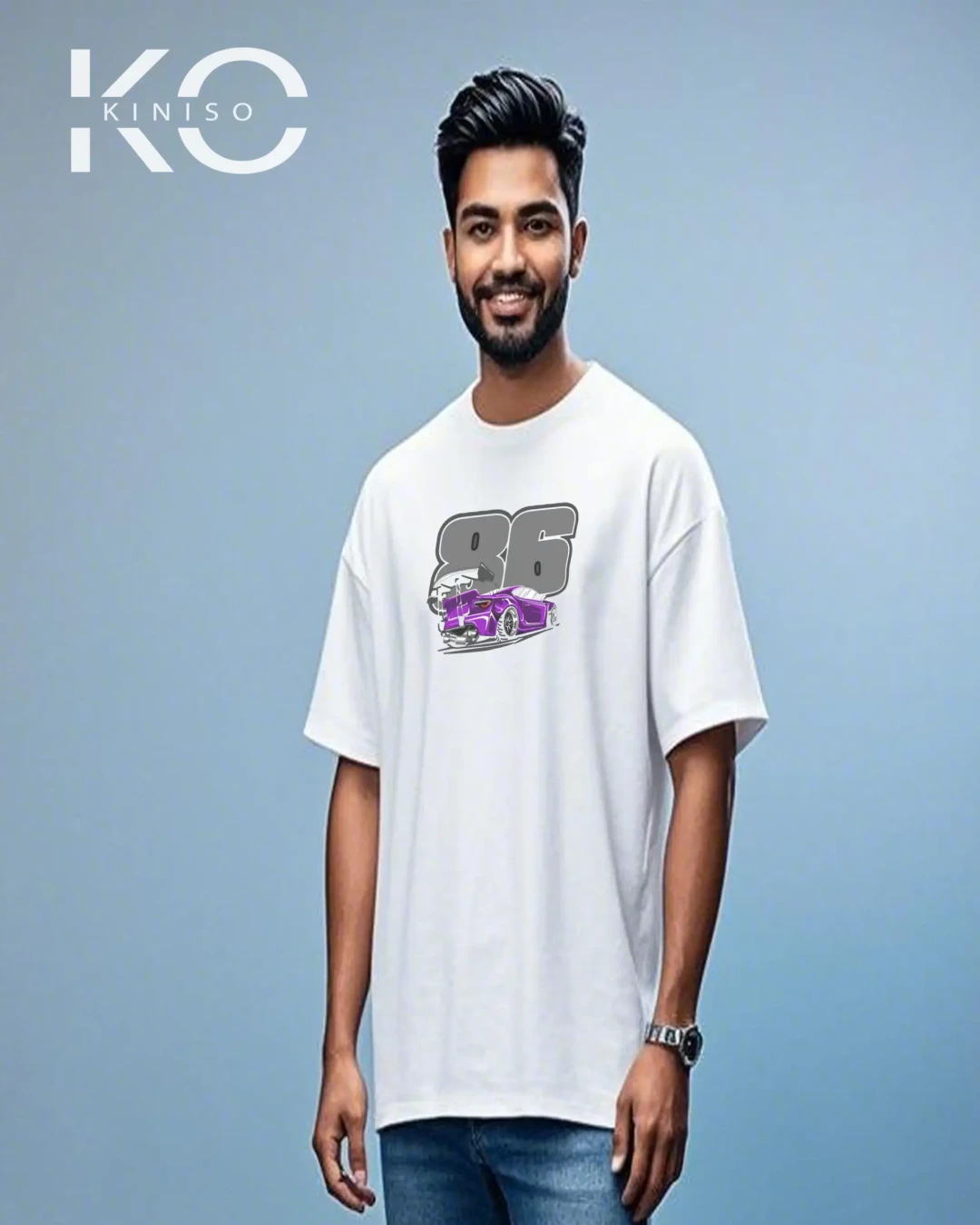 JDM 86 Racing Drift Graphic Drop Shoulder T-Shirt