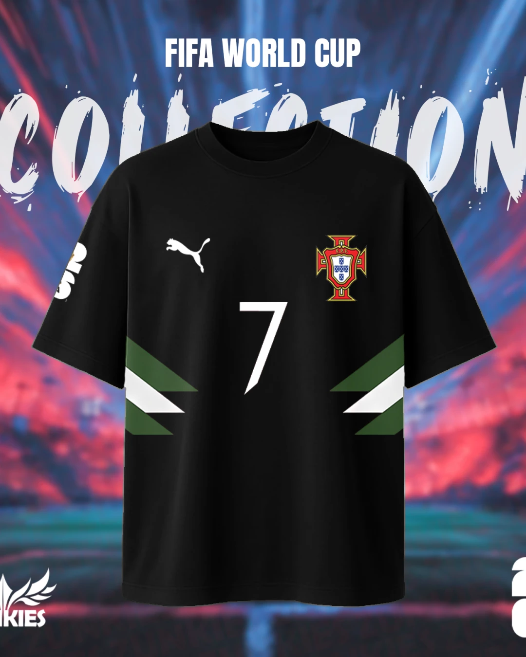 Portugal Fifa World Cup - Zunkies Premium Collection - Oversized Drop Shoulder T-shirt