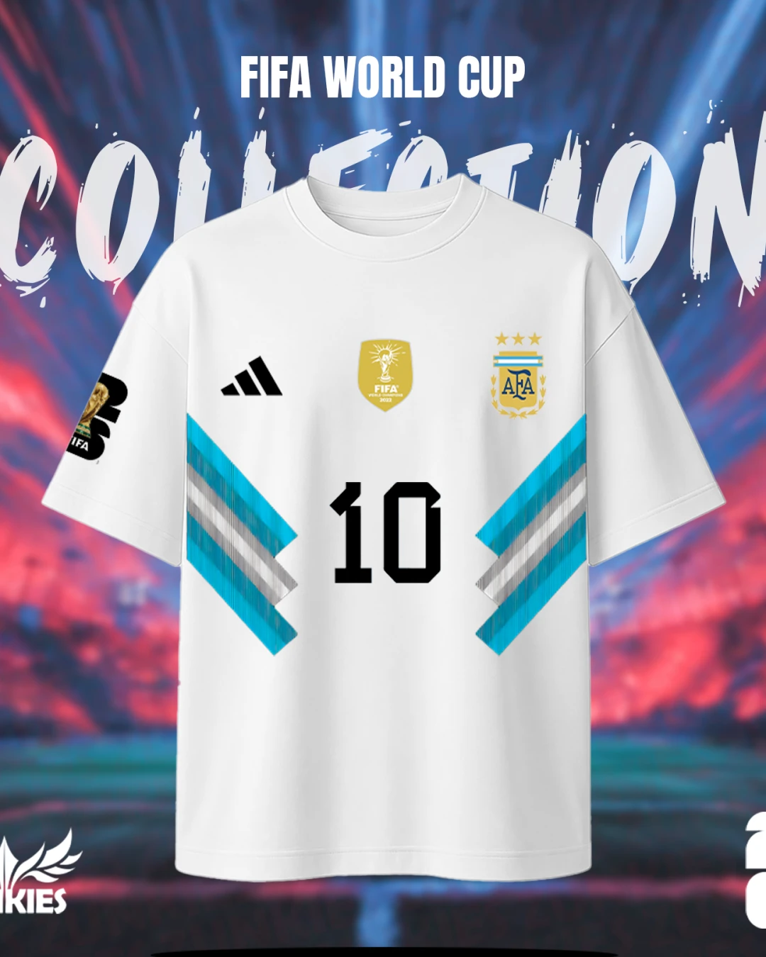 Argentina Fifa World Cup - Zunkies Premium Collection - Oversized Drop Shoulder T-shirt