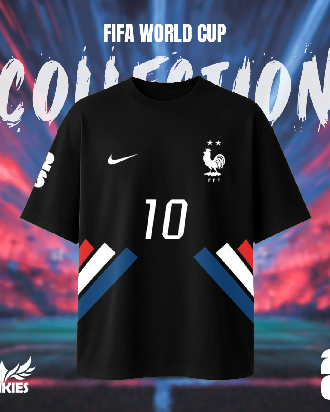 France Fifa World Cup - Zunkies Premium Collection - Oversized Drop Shoulder T-shirt