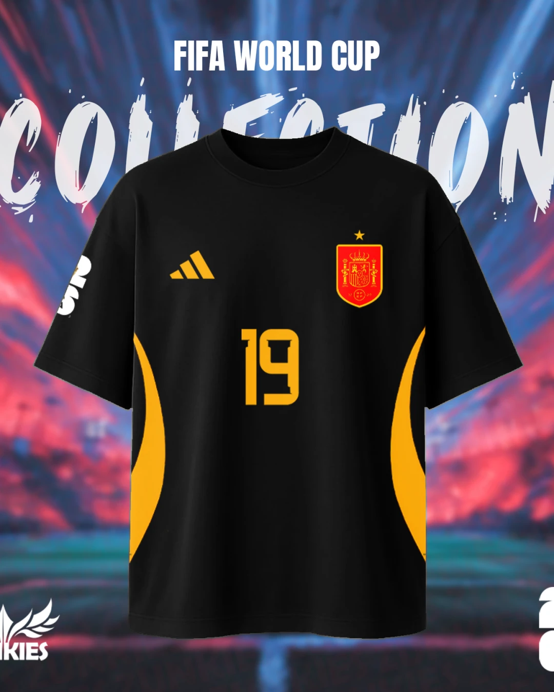 Spain Fifa World Cup - Zunkies Premium Collection - Oversized Drop Shoulder T-shirt