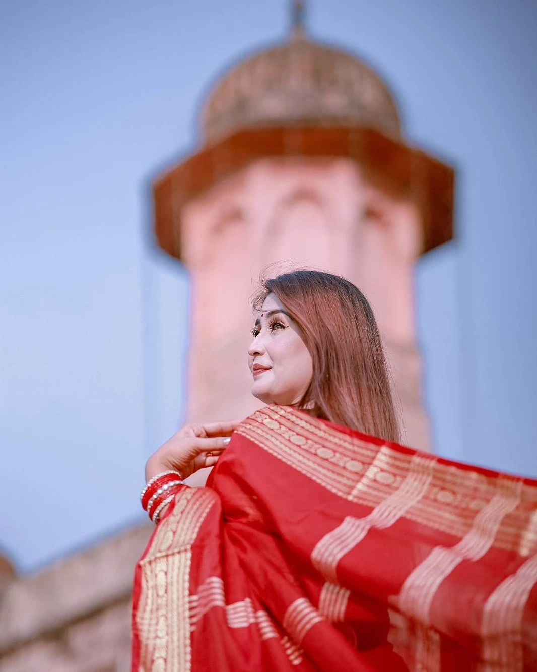 Fashionable Tangail tat HalfSilk Nakshi Pair Saree
