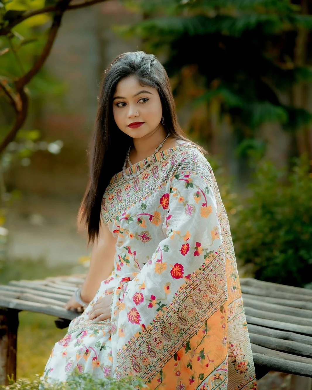 Vairal Afsan Print  Saree