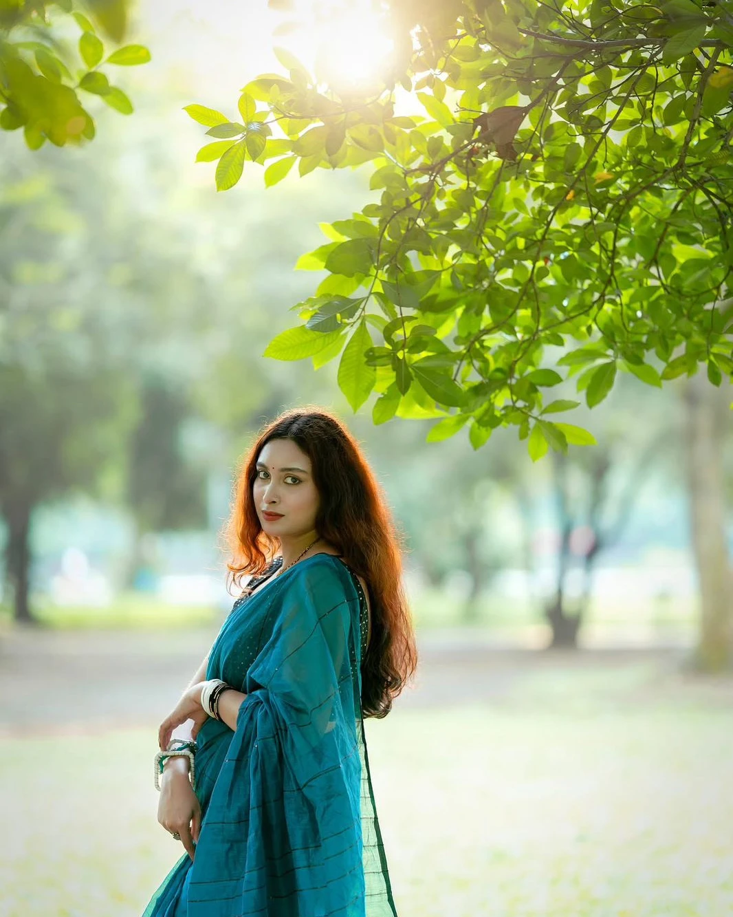 Women's Tangail Halfsilk Chumki Saree