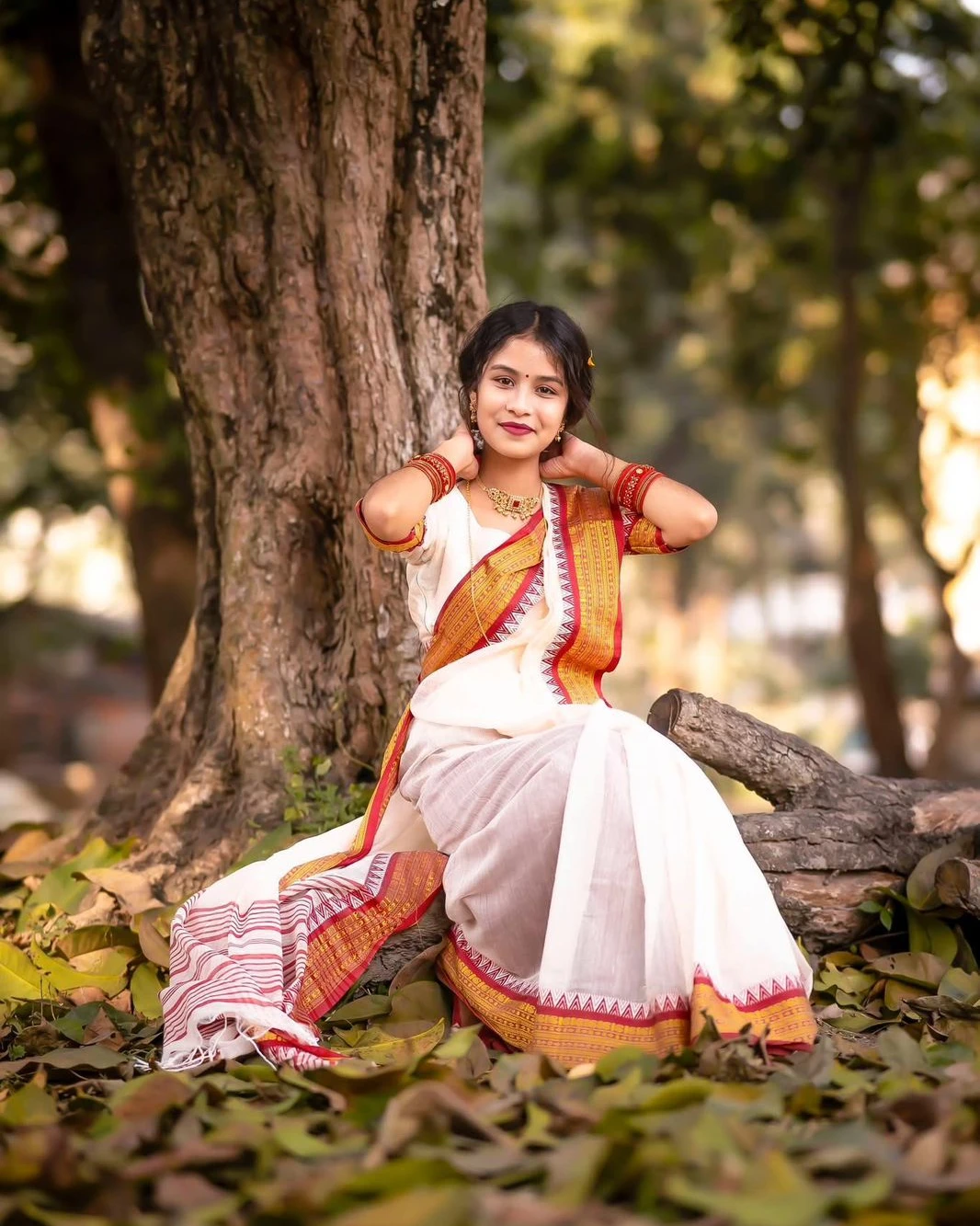 Women's Exclusive Half Silk Kantha Stitching Saree