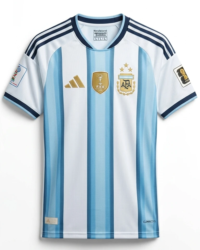 Argentina Home Premium Fan Edition Football Jersey