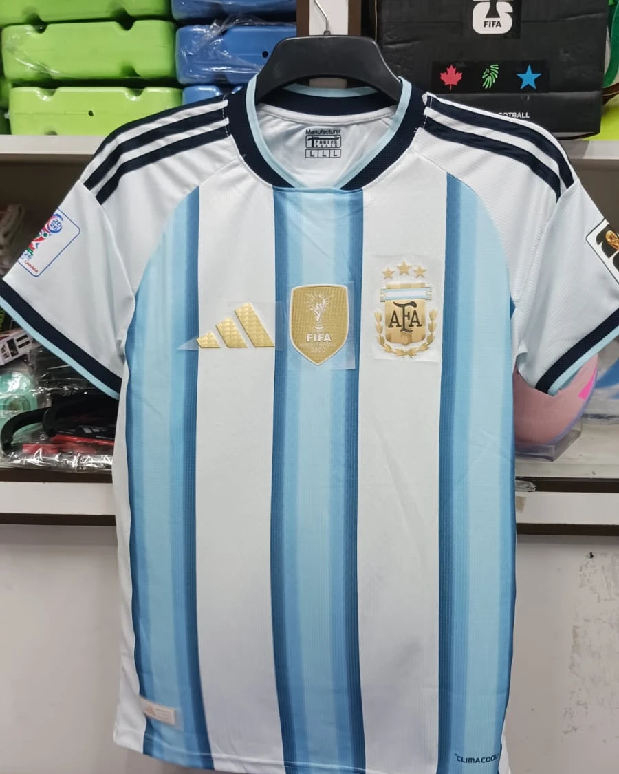 Argentina Home Premium Fan Edition Football Jersey